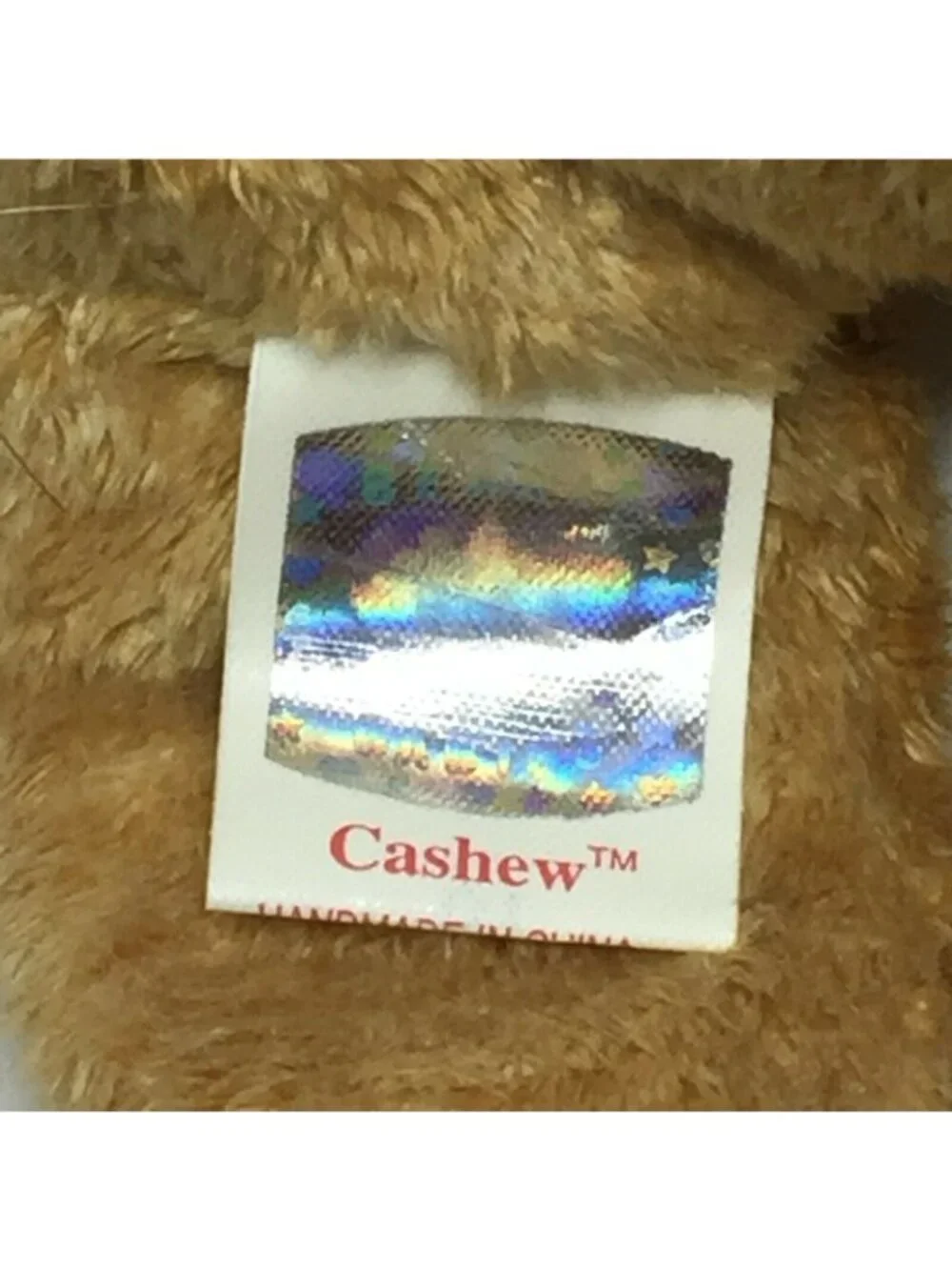Ty Beanie Baby Cashew Bear Bow Plush Stuffed Animal Retired W Tag April 22 2000